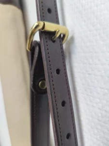 housse de fusil de chasse en cuir et toile par atelier 7 Maroquinerie