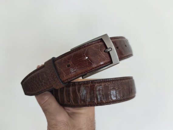 ceinture en patte d'autruche sur mesure et artisanale