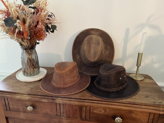 chapeau en cuir fait en france par atelier 7 maroquinerie