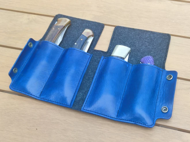 pochette cuir couteaux
